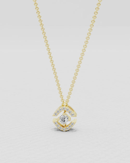 Pendentif en or blanc et diamants