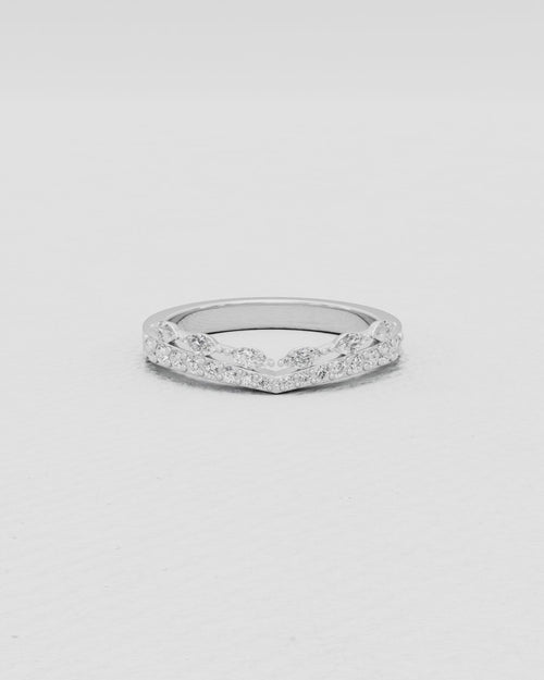 Bague en or blanc et diamants