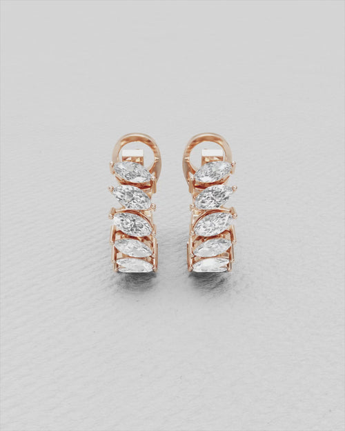 Boucles d'oreilles en or blanc et diamants