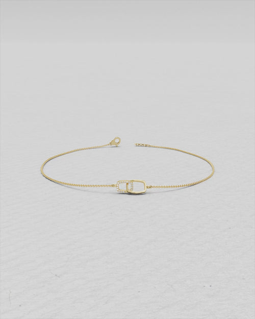 Bracelet en or blanc et diamants