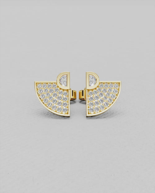 Boucles d'oreilles en or blanc et diamants