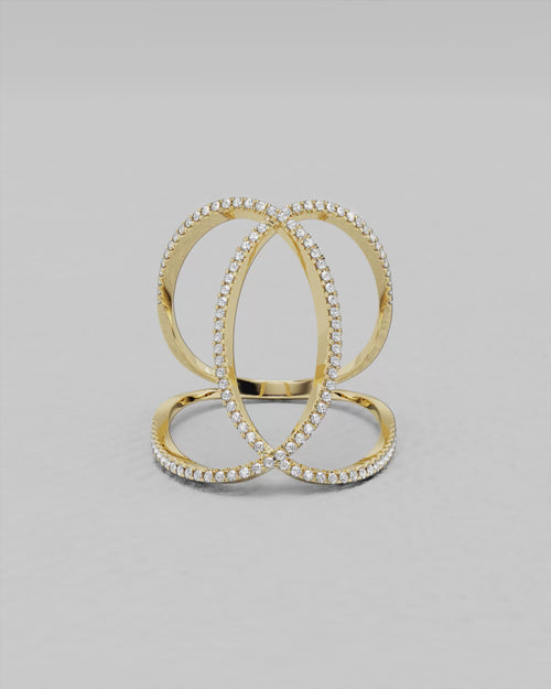 Bague en or rose et diamants