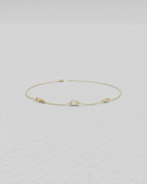 Bracelet en or rose et diamants