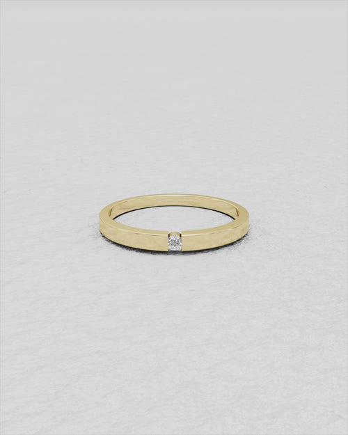 Bague en or rose et diamant