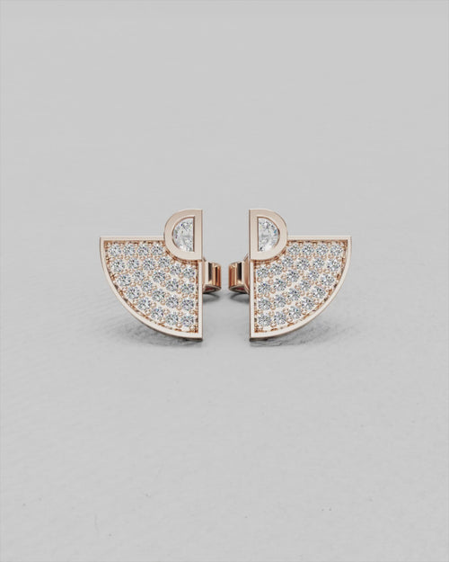 Boucles d'oreilles en or blanc et diamants