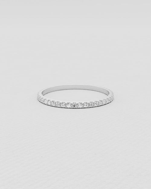 Bague en or blanc et diamants